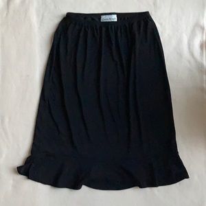 Solid Black Skirt w/ Stretchy Waist Band & Flare